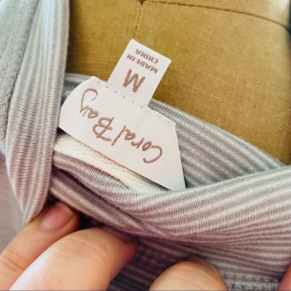 CORAL BAY | light gray white athletic zip up M - Picture 5 of 8
